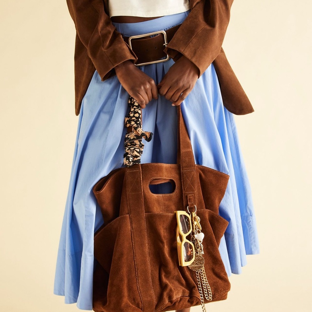 ❌SOLD❌Brown Suede Tote Bag
